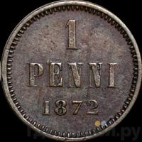1 пенни 1872 года  Для Финляндии