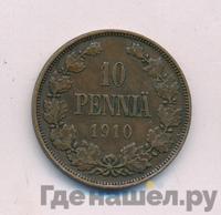 10 пенни 1910 года  Для Финляндии