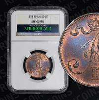 5 пенни 1888 года  Для Финляндии