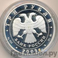 3 рубля 2003 года СПМД