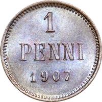 1 пенни 1907 года  Для Финляндии