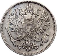 50 пенни 1892 года L Для Финляндии