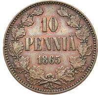 10 пенни 1865 года  Для Финляндии