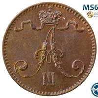 1 пенни 1894 года  Для Финляндии