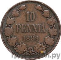 10 пенни 1889 года  Для Финляндии