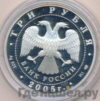 3 рубля 2005 года СПМД