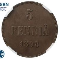 5 пенни 1898 года  Для Финляндии