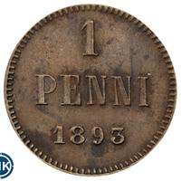 1 пенни 1893 года  Для Финляндии