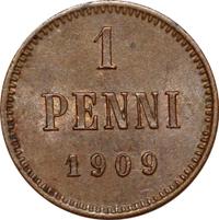 1 пенни 1909 года  Для Финляндии