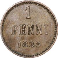 1 пенни 1888 года  Для Финляндии