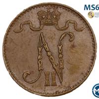 1 пенни 1907 года  Для Финляндии