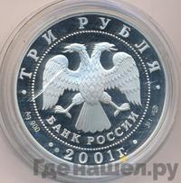 3 рубля 2001 года СПМД