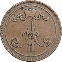 10 пенни 1866 года  Для Финляндии
