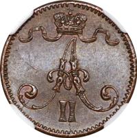 1 пенни 1876 года  Для Финляндии