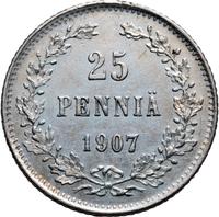 25 пенни 1907 года L Для Финляндии