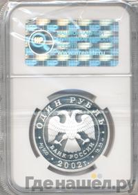 1 рубль 2002 года СПМД