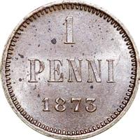 1 пенни 1873 года  Для Финляндии