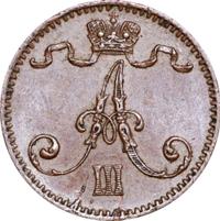 1 пенни 1893 года  Для Финляндии