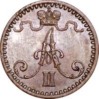 1 пенни 1869 года  Для Финляндии