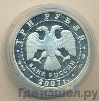 3 рубля 2007 года СПМД