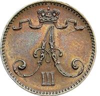 1 пенни 1893 года  Для Финляндии