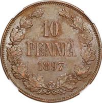 10 пенни 1897 года  Для Финляндии