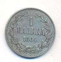 1 марка 1864 года S Для Финляндии