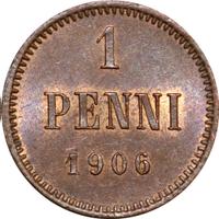 1 пенни 1906 года  Для Финляндии