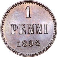 1 пенни 1894 года  Для Финляндии