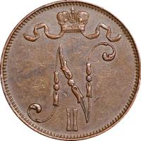 5 пенни 1907 года  Для Финляндии