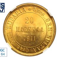 20 марок 1911 года L Для Финляндии