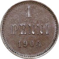 1 пенни 1904 года  Для Финляндии