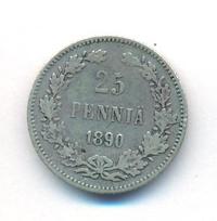 25 пенни 1890 года L Для Финляндии