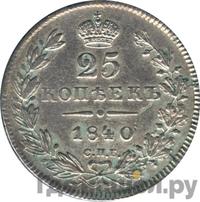 25 копеек 1840 года