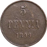 5 пенни 1899 года  Для Финляндии