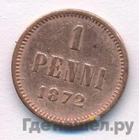 1 пенни 1872 года  Для Финляндии