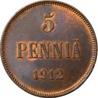 5 пенни 1912 года  Для Финляндии