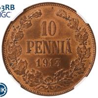 10 пенни 1913 года  Для Финляндии
