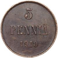 5 пенни 1910 года  Для Финляндии