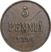5 пенни 1899 года  Для Финляндии