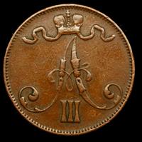 5 пенни 1889 года  Для Финляндии