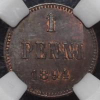 1 пенни 1894 года  Для Финляндии