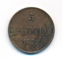 5 пенни 1899 года  Для Финляндии