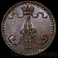 1 пенни 1865 года  Для Финляндии