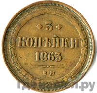 3 копейки 1863 года