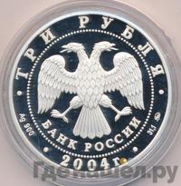 3 рубля 2004 года ММД