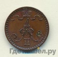 1 пенни 1865 года  Для Финляндии