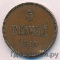 5 пенни 1910 года  Для Финляндии