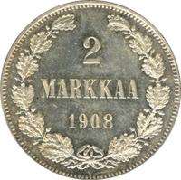 2 марки 1908 года L Для Финляндии