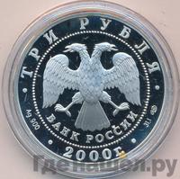 3 рубля 2000 года СПМД